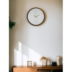 Mey İthalat® 36 Cm Kahverengi Dekoratif Duvar Saati