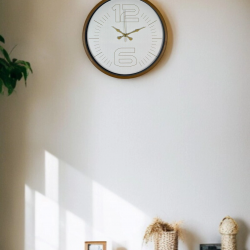 Mey İthalat® 36 Cm Kahverengi Dekoratif Duvar Saati