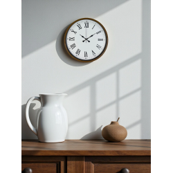 Mey İthalat® 36 Cm Kahverengi Dekoratif Duvar Saati