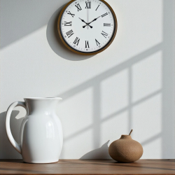 Mey İthalat® 36 Cm Kahverengi Dekoratif Duvar Saati