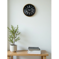 Mey İthalat® 36 Cm Kahverengi Dekoratif Duvar Saati