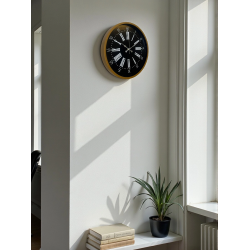 Mey İthalat® 36 Cm Kahverengi Dekoratif Duvar Saati