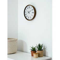 Mey İthalat® 36 Cm Kahverengi Dekoratif Duvar Saati