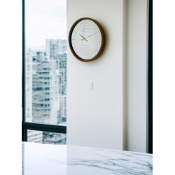 Mey İthalat® 36 Cm Kahverengi Dekoratif Duvar Saati