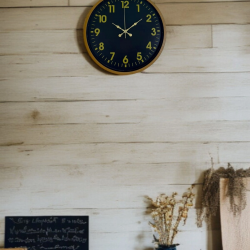 Mey İthalat® 36 Cm Kahverengi Gold Rakamlı Duvar Saati