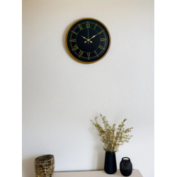 Mey İthalat® 36 Cm Kahverengi Gold Roma Rakamlı Duvar Saati