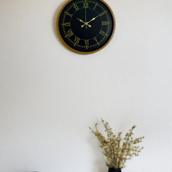 Mey İthalat® 36 Cm Kahverengi Gold Roma Rakamlı Duvar Saati