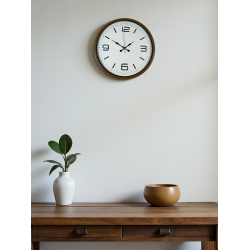 Mey İthalat® 36 Cm Kahverengi Modern Dekoratif Duvar Saati