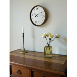 Mey İthalat® 36 Cm Kahverengi Modern Dekoratif Duvar Saati