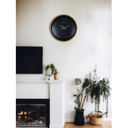 Mey İthalat® 36 Cm Kahverengi Modern Duvar Saati