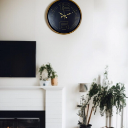 Mey İthalat® 36 Cm Kahverengi Modern Duvar Saati