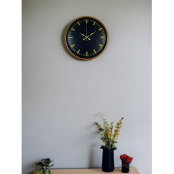 Mey İthalat® 36 Cm Kahverengi Modern Duvar Saati