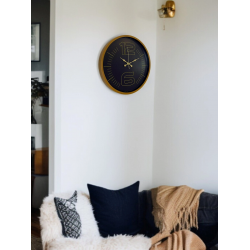 Mey İthalat® 36 Cm Kahverengi Modern Duvar Saati