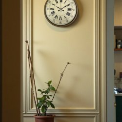 Mey İthalat® 36 Cm Kahverengi Retro Duvar Saati