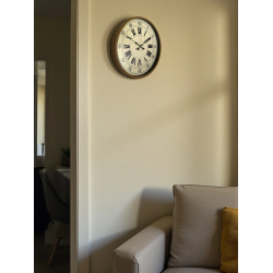 Mey İthalat® 36 Cm Kahverengi Retro Duvar Saati