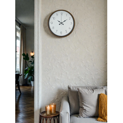 Mey İthalat® 36 Cm Kahverengi Sade Dekoratif Duvar Saati