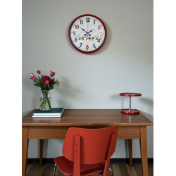 Mey İthalat® 36 Cm Kırmızı Çocuk Odası Duvar Saati