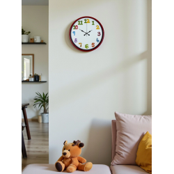 Mey İthalat® 36 Cm Kırmızı Çocuk Odası Duvar Saati