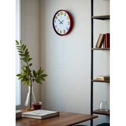 Mey İthalat® 36 Cm Kırmızı Çocuk Odası Duvar Saati