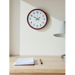 Mey İthalat® 36 Cm Kırmızı Dekoratif Duvar Saati