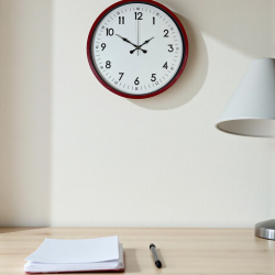 Mey İthalat® 36 Cm Kırmızı Dekoratif Duvar Saati