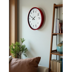 Mey İthalat® 36 Cm Kırmızı Dekoratif Duvar Saati