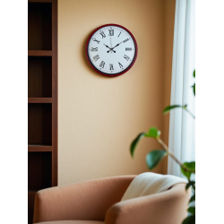 Mey İthalat® 36 Cm Kırmızı Roma Rakamlı Duvar Saati