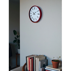 Mey İthalat® 36 Cm Kırmızı Roma Rakamlı Duvar Saati