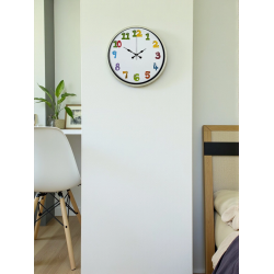 Mey İthalat® 36 Cm Krem Çocuk Odası Duvar Saati