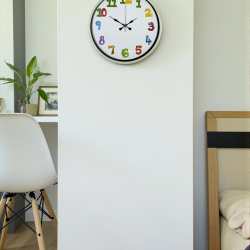 Mey İthalat® 36 Cm Krem Çocuk Odası Duvar Saati