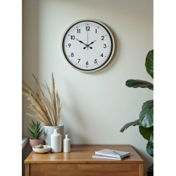 Mey İthalat® 36 Cm Krem Dekoratif Duvar Saati