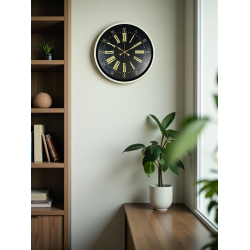 Mey İthalat® 36 Cm Krem Dekoratif Duvar Saati