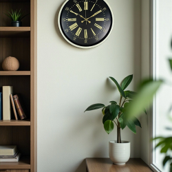 Mey İthalat® 36 Cm Krem Dekoratif Duvar Saati