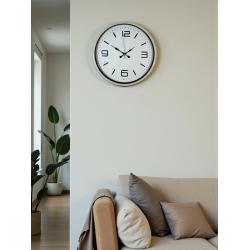 Mey İthalat® 36 Cm Krem Modern Dekoratif Duvar Saati