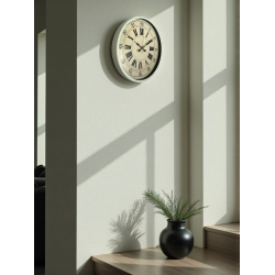 Mey İthalat® 36 Cm Krem Retro Tasarım Duvar Saati