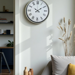 Mey İthalat® 36 Cm Krem Roma Rakamlı Duvar Saati