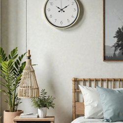 Mey İthalat® 36 Cm Krem Sade Dekoratif Duvar Saati