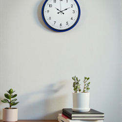 Mey İthalat® 36 Cm Lacivert Dekoratif Duvar Saati