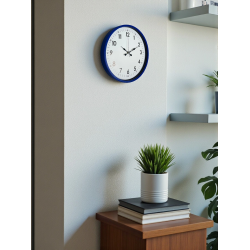 Mey İthalat® 36 Cm Lacivert Dekoratif Duvar Saati