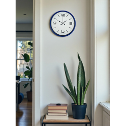 Mey İthalat® 36 Cm Lacivert Modern Dekoratif Duvar Saati