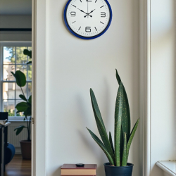 Mey İthalat® 36 Cm Lacivert Modern Dekoratif Duvar Saati