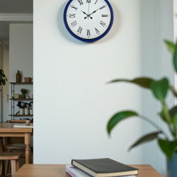 Mey İthalat® 36 Cm Lacivert Roma Rakamlı Duvar Saati