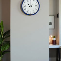 Mey İthalat® 36 Cm Lacivert Roma Rakamlı Duvar Saati