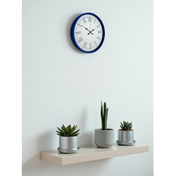 Mey İthalat® 36 Cm Lacivert Roma Rakamlı Duvar Saati