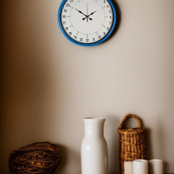 Mey İthalat® 36 Cm Mavi 24 Saat Göstergeli Özel Tasarım Duvar Saati