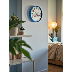Mey İthalat® 36 Cm Mavi Çocuk Odası Duvar Saati