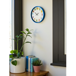 Mey İthalat® 36 Cm Mavi Çocuk Odası Duvar Saati
