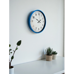 Mey İthalat® 36 Cm Mavi Dekoratif Duvar Saati