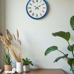 Mey İthalat® 36 Cm Mavi Roma Rakamlı Duvar Saati