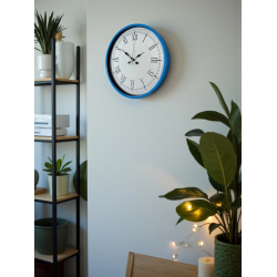 Mey İthalat® 36 Cm Mavi Roma Rakamlı Duvar Saati